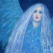 Metelitsa Snow Girl Snegurochka Weihnachtsangel Keramikornament