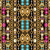 Square Pearl Chain Square Aufkleber. Quadratischer Aufkleber