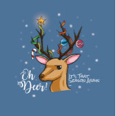 Oh Deer | Funny Woodland Christmas Character Serviette