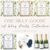 "One Albern Goose Niedlich Picnic First Birthday P Dankeskarte