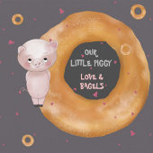 "LIEBE & BAGEL BAR" | White Hearts & Bagels Sockelschild