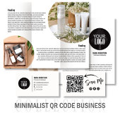 Marketing Broschüre Logo Einfache QR-Code Werbekarte