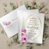 Hochzeitsfeier Monogramm farbenfroh rosa Blütengol Geschenkschachtel (Personalisieren Sie die Kollektion dieses unabhängigen Creators. Test)