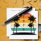 1976 Retro Stripe Sunset Vintag Pappteller