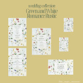 Grün-Weiß-Romantische Sommerhochzeit Rechteckiger Aufkleber