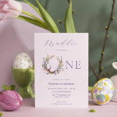 1. Geburtstag | Geflorale Ostereier Kranz Dankeskarte