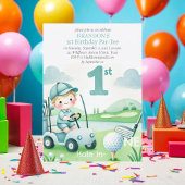 Hole in One Golf Boy 1st Birthday Par-Tee Einladung
