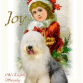 Old English Sheepdog Christmas Geschenke Ornament Karte