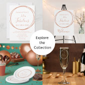 30th Birthday Rose Gold Minimal Birthday Einladung