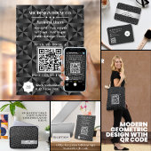 Modernes 3D-Gradient Black Diamond Geometric Desig Schreibtischunterlage