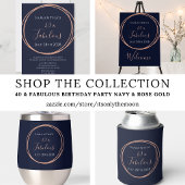 40. Geburtstag Navy Rose Gold Partygeschenk