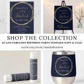 40. Geburtstag Navy Gold Geburtstag Einladung