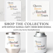 40. Geburtstag Baseball Cheers Biere Minimales Par Serviette