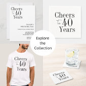 40. Geburtstag Cheers Black and White Gastgeschenk Dosenkühler