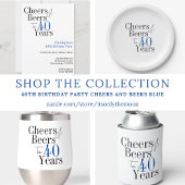 40. Geburtstag Cheers and Bers Einfaches Party Pappbecher