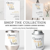 40. Geburtstag Cheers Beers Party Pappteller