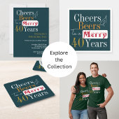 40. Geburtstag Weihnachts Cheers Beers Party Einladung