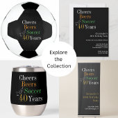 40. Geburtstag Fußball Cheers Beers Party Einladung