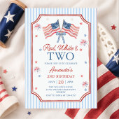 Rote Weiße & Zwei 4. Juli Geburtstag Papier Teller