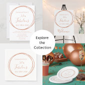 50th Birthday Rose Gold Minimal Personalized Party Schnapsglas