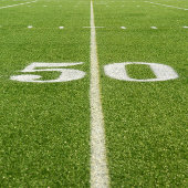 Teen Birthday 50 Yard Line Football Field Pappteller