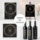 50 Jahre 50. Geburtstag Schwarzes Party Schnapsglas