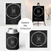 Cheers 50 Years 50th Birthday Black Silver Party Schnapsglas