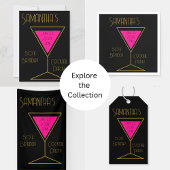 50. Geburtstag Cocktail Party Black Gold Pappteller