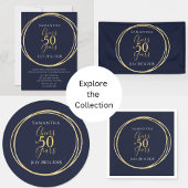 50 Jahre 50. Geburtstag Navy Gold Party Schnapsglas