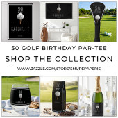 Golf 50. Geburtstag Papiertücher Schwarz Elegant Serviette
