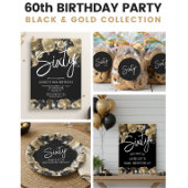Schwarzes Gold 60. Geburtstag Tür Banner