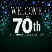 Geburtstag Save the Date Grüne Postkarte