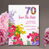 70. Geburtstagsparty Blume Bouquet Papier Becher