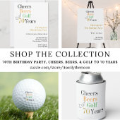 70. Geburtstag Cheers Beers Golf Minimal Party Banner