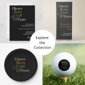 70th Birthday Golf Cheers Beers Welcome Acrylschild