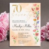 Danke zum 70. Geburtstag mit sanften Wildblumen
