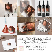 80. Male Birthday Simple Elegant Foto Geschenkanhänger