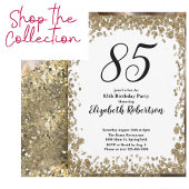Elegant 85th Birthday Napkins With Gold Sequins Serviette