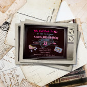 Retro 90er Jahre Thema Altes Fernsehen Geburtstag Einladung