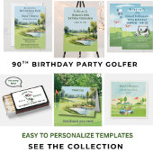 Serviette Golf Cart Scenic Custom 90. Geburtstag