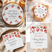 Erdbeere 1. Geburtstag Berry Sweet One  Serviette