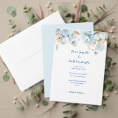 Gastgeschenk Hochzeit "Dusty Blue Floral Gold" Geschenkschachtel (Personalisieren Sie die Kollektion dieses unabhängigen Creators. Test)