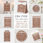 Cielito Lindo Baby Shower Terracotta Welcome Poster