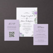 Rustikale Lila Eukalyptus Wedding RSVP (Personalisiere diese Kollektion eines unabhängigen Creators.)
