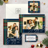 Klassisches Weihnachtskariert Geschenkpapier