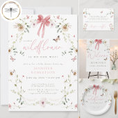 Little Wildflower Butterfly Girl Baby Shower Pappteller