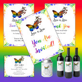 Liebe ist Liebe Rainbow Thema Hochzeit Wein Labels Weinetikett