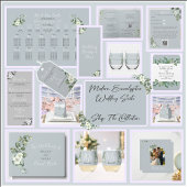 Moderne Eukalyptus Wedding RSVP Response Card Dankeskarte
