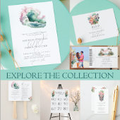 Einfache elegante Hochzeit am Strand Einladung