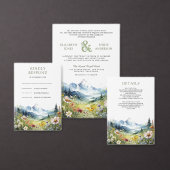Wildflower Mountain Meadow QR Code Bridal Shower Einladung (Personalisiere diese Kollektion eines unabhängigen Creators.)